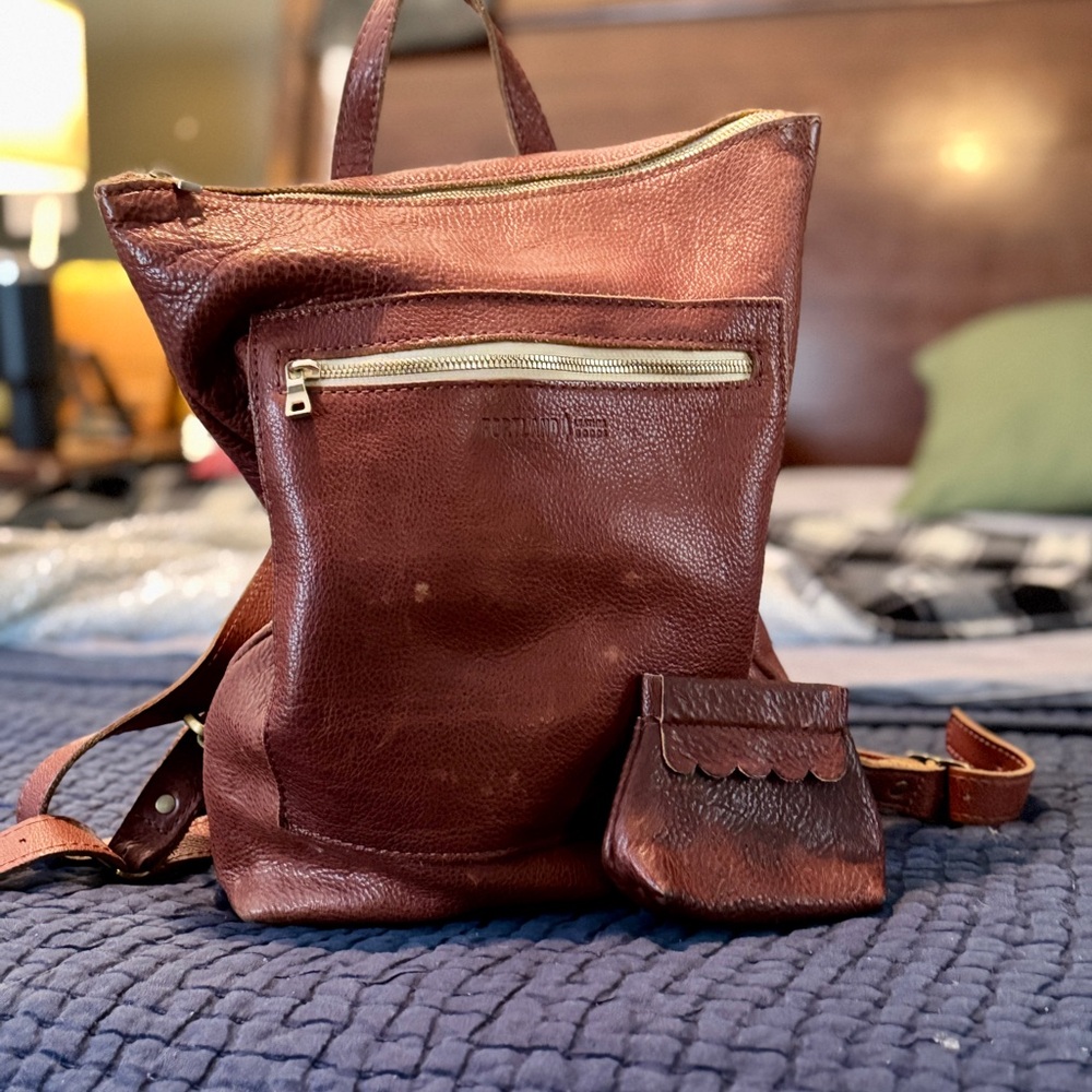 Portland Leather Goods Laptop backpack & Penny Pouch